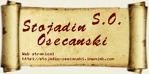 Stojadin Osećanski vizit kartica